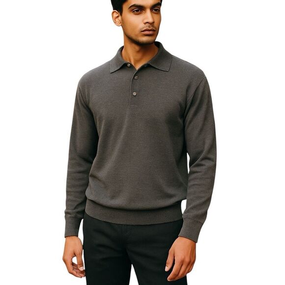 PONTE VECCHIO Italy Men's Pullover Sweater Size XLarge Gray Merino Wool - Picture 1 of 6